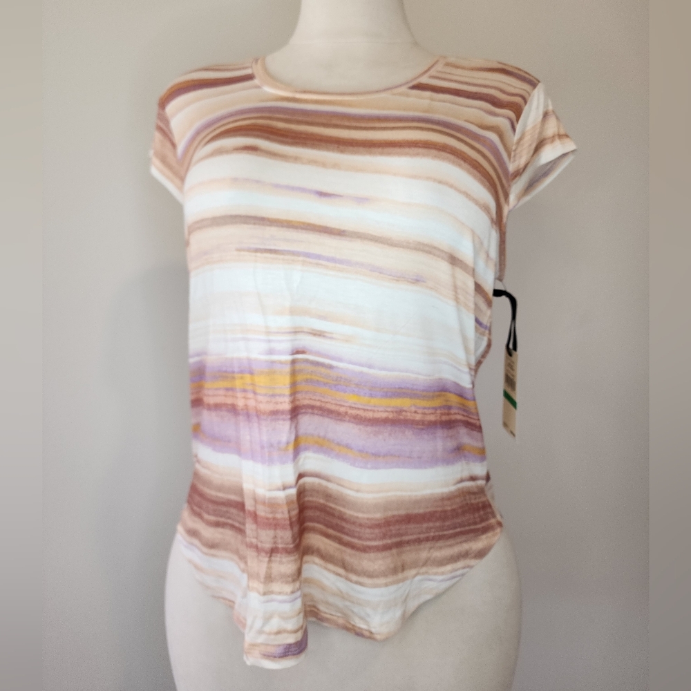 Emaline Desert Stripes Soft Short Sleeved Shirt NWT - Picture 1 of 8